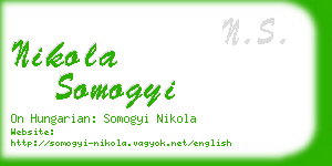 nikola somogyi business card